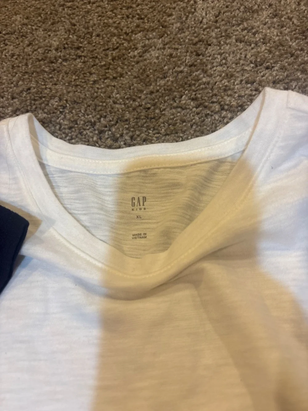 GAP Kids short sleeve top, navy and white - size XL